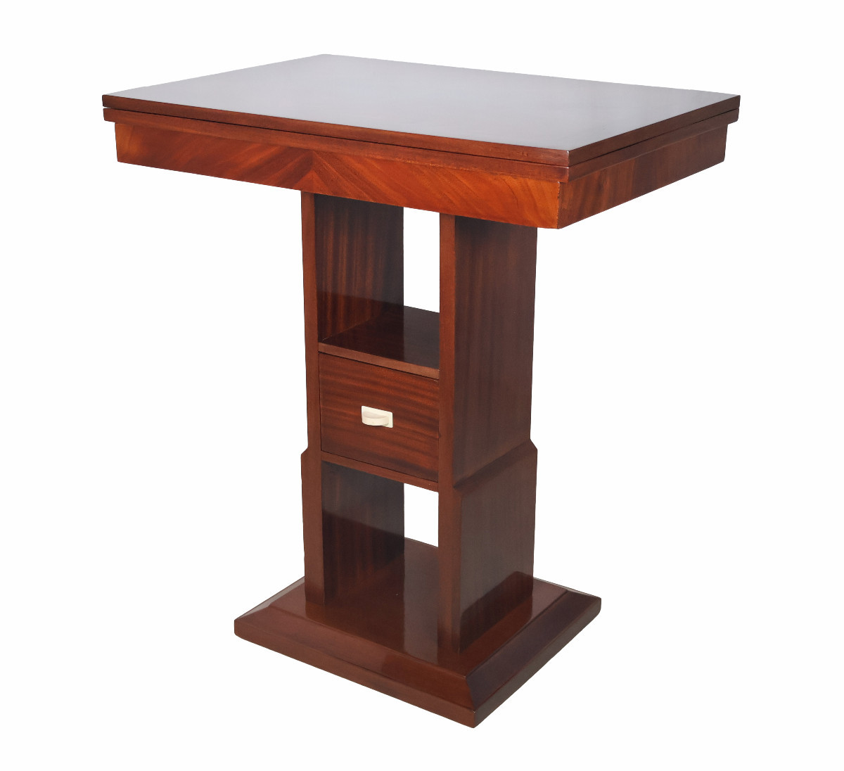 Art Deco Mahogany Game Table-photo-3