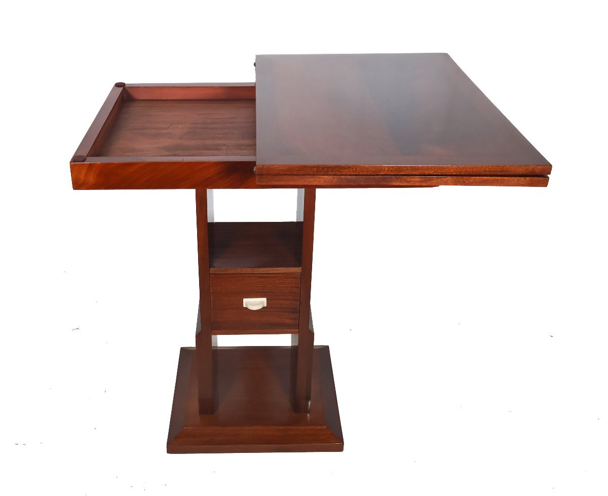 Art Deco Mahogany Game Table-photo-1