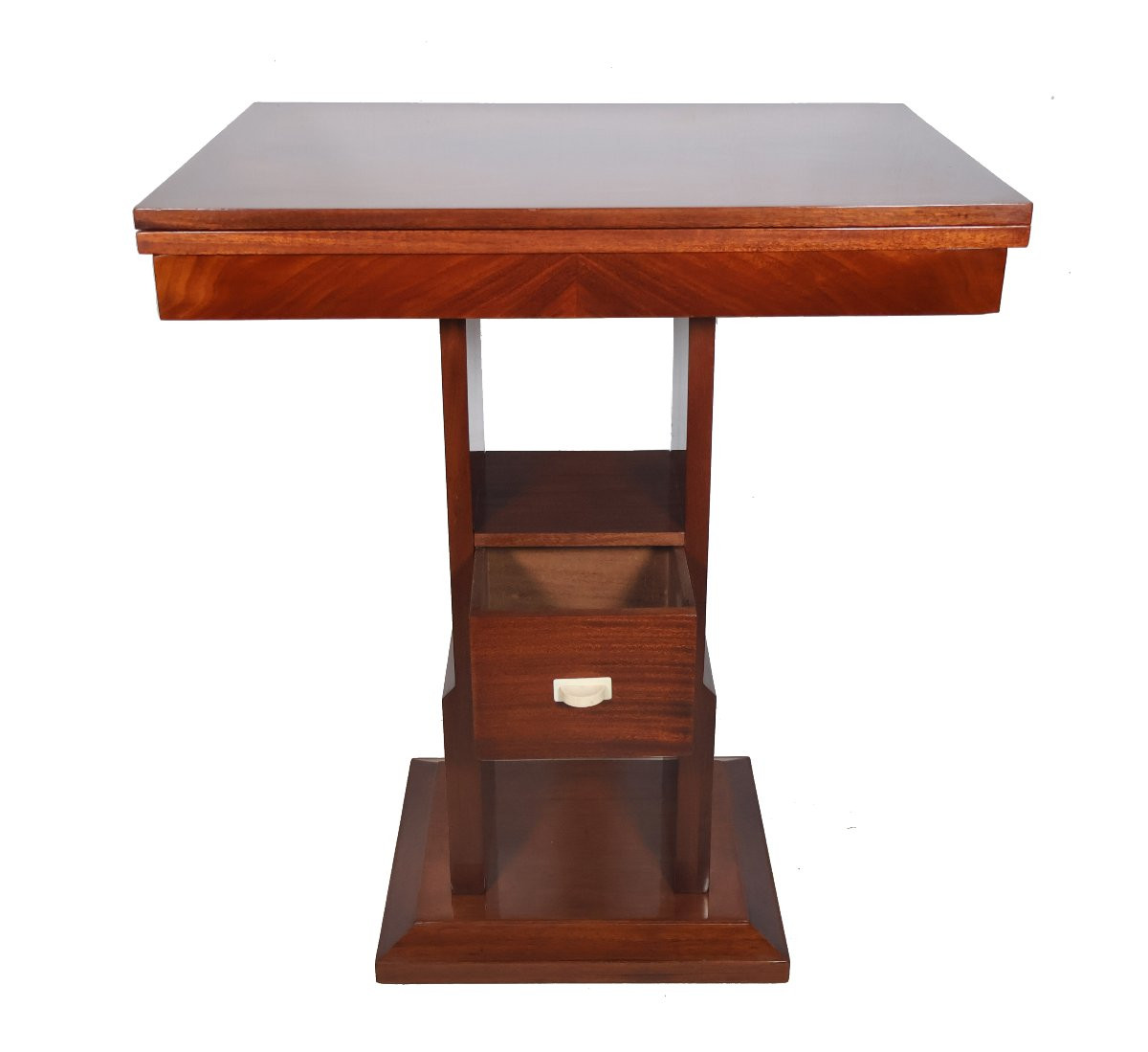 Art Deco Mahogany Game Table-photo-2