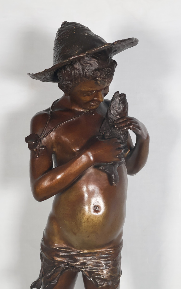 Bronze Jeune Pêcheur Napolitain Giovanni Varlese 1888-1922-photo-2