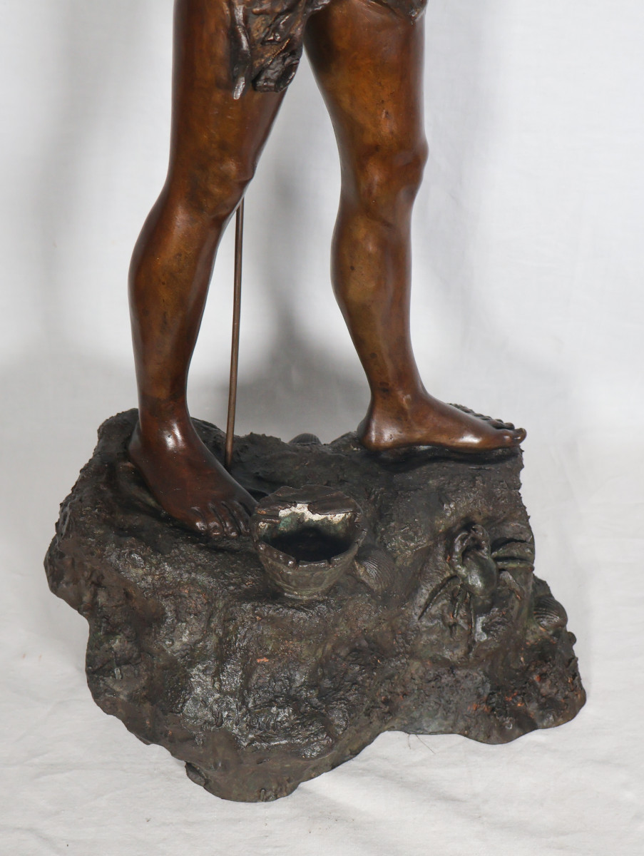 Bronze Jeune Pêcheur Napolitain Giovanni Varlese 1888-1922-photo-4