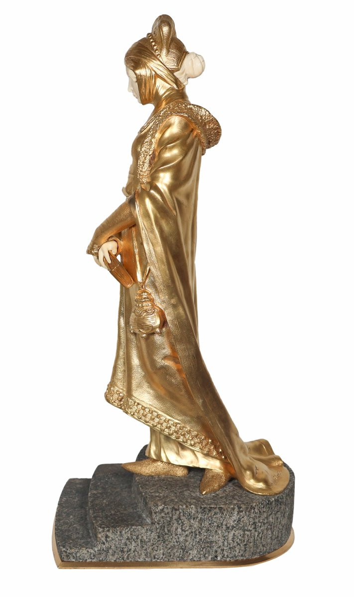  Art Deco Period Chryselephantine Bronze Dominique Alonzo -photo-1