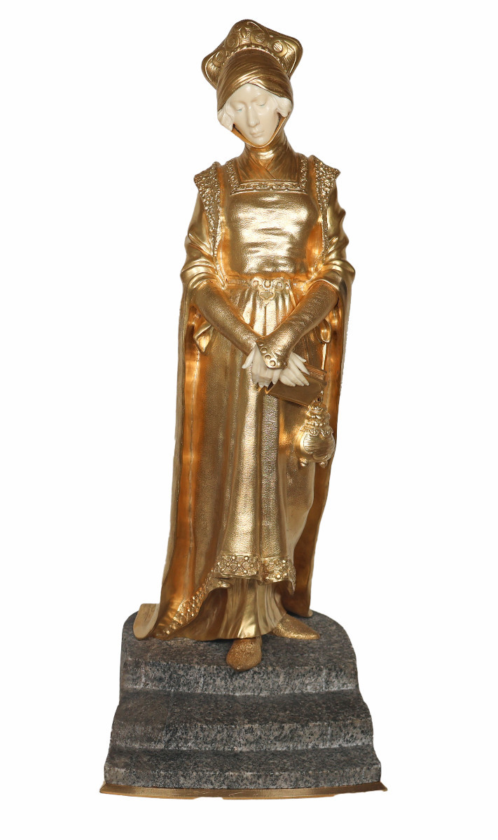 Art Deco Period Chryselephantine Bronze Dominique Alonzo 