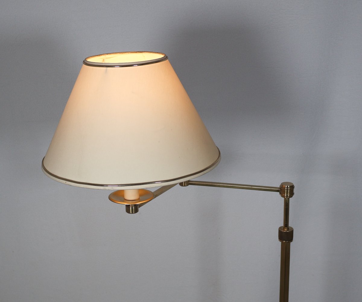  Lampadaire liseuse en bronze doré Maison Baguès, années 1970-photo-2