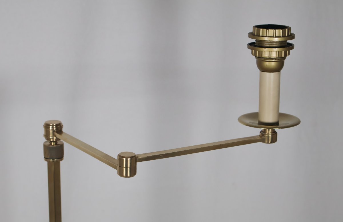  Lampadaire liseuse en bronze doré Maison Baguès, années 1970-photo-4