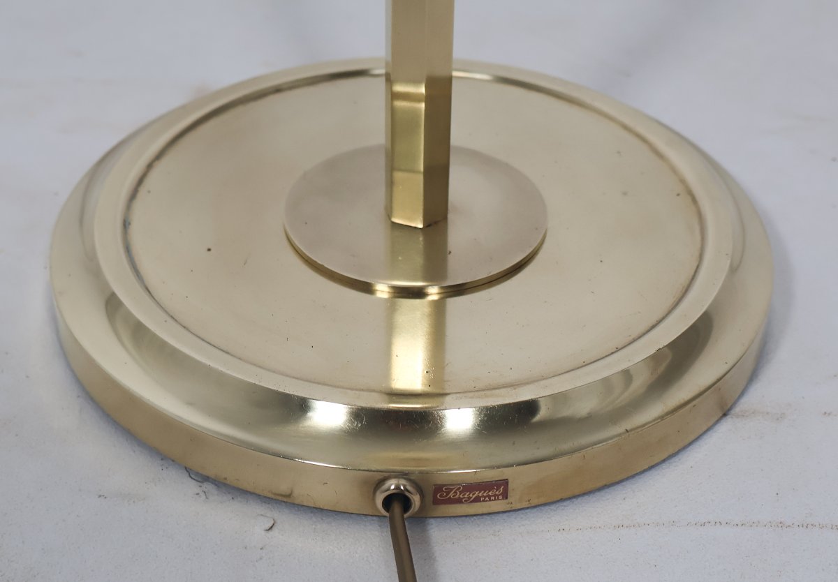  Lampadaire liseuse en bronze doré Maison Baguès, années 1970-photo-5