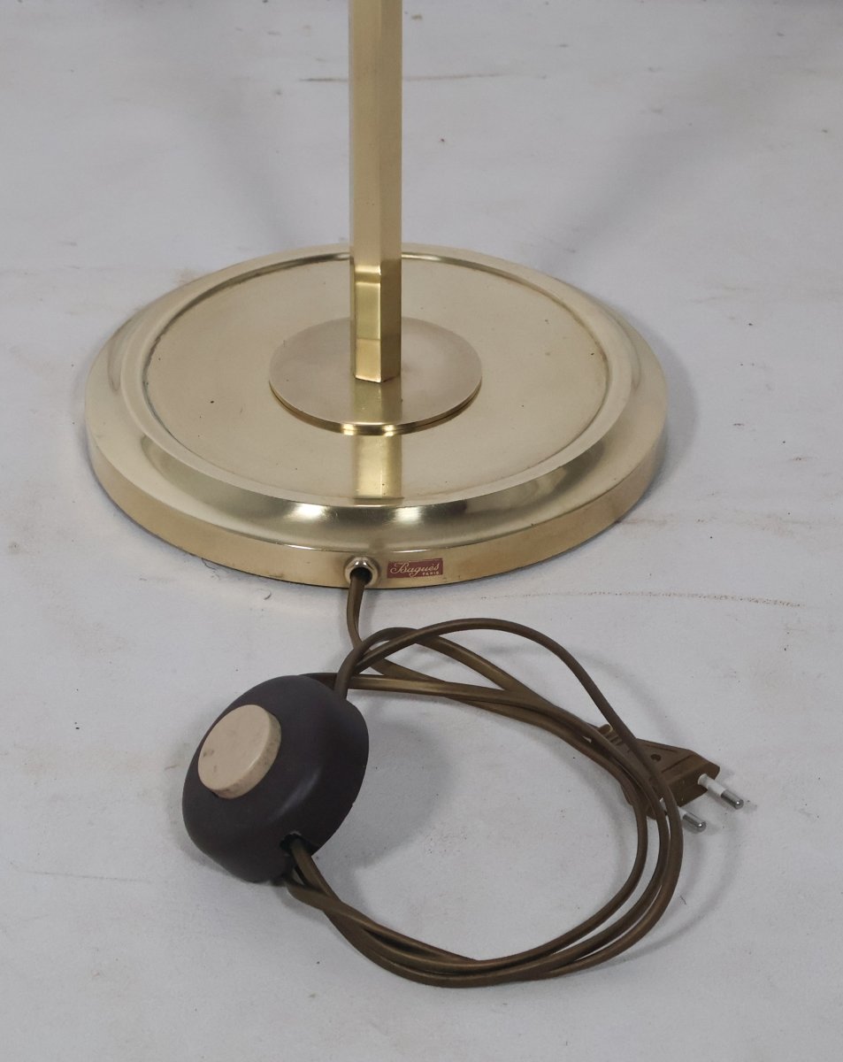  Lampadaire liseuse en bronze doré Maison Baguès, années 1970-photo-7