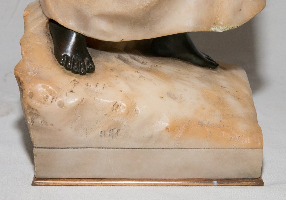 La porteuse d’eau En Albâtre Et Bronze Dominique Alonzo-photo-7