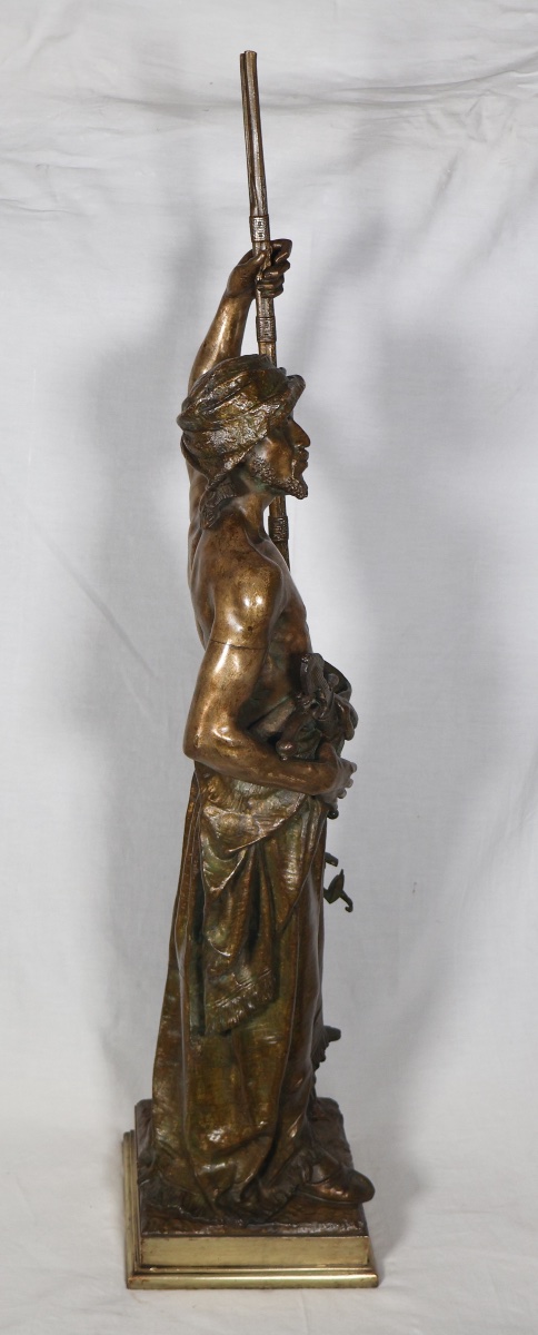 Bronze Arab Sentinel By Anglès, Late 19th Century-photo-1