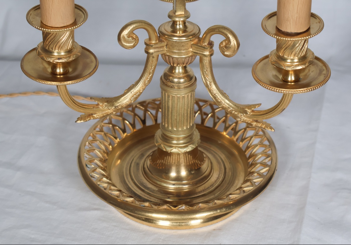 Louis XVI Period Gilt Bronze Bouillotte Lamp-photo-2