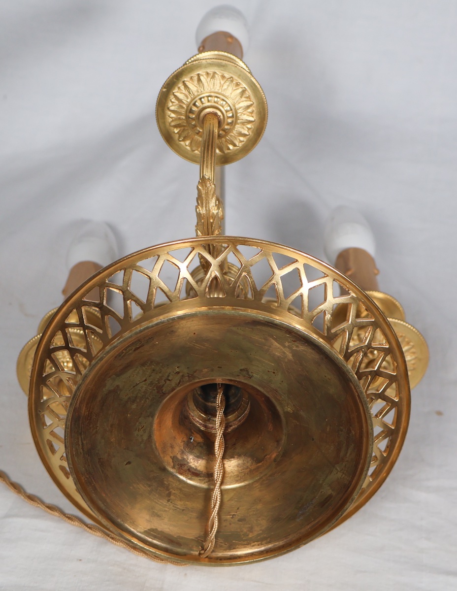 Louis XVI Period Gilt Bronze Bouillotte Lamp-photo-7