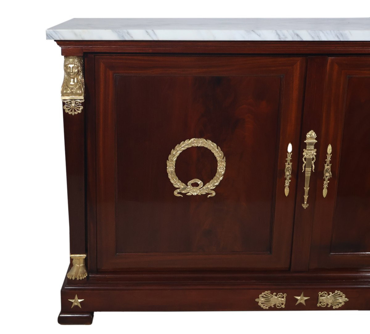  First Empire Style Mahogany Sideboard, Late 19th Century.-photo-1