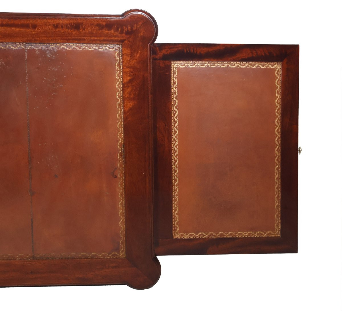 Double-sided Flat Desk With Pull-out Drawers, Louis XVI Style, Early 20th Century.-photo-5