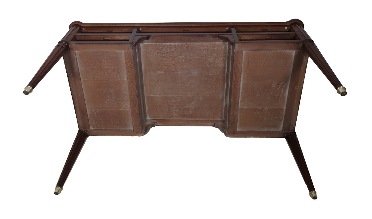 Double-sided Flat Desk With Pull-out Drawers, Louis XVI Style, Early 20th Century.-photo-8