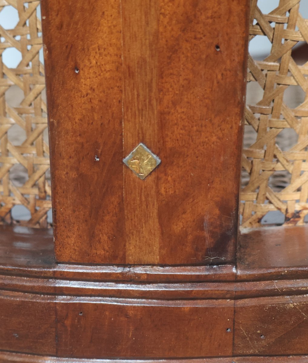  Mahogany Cane Office Chair In The Louis XVI Style, Late 20th Century.-photo-6