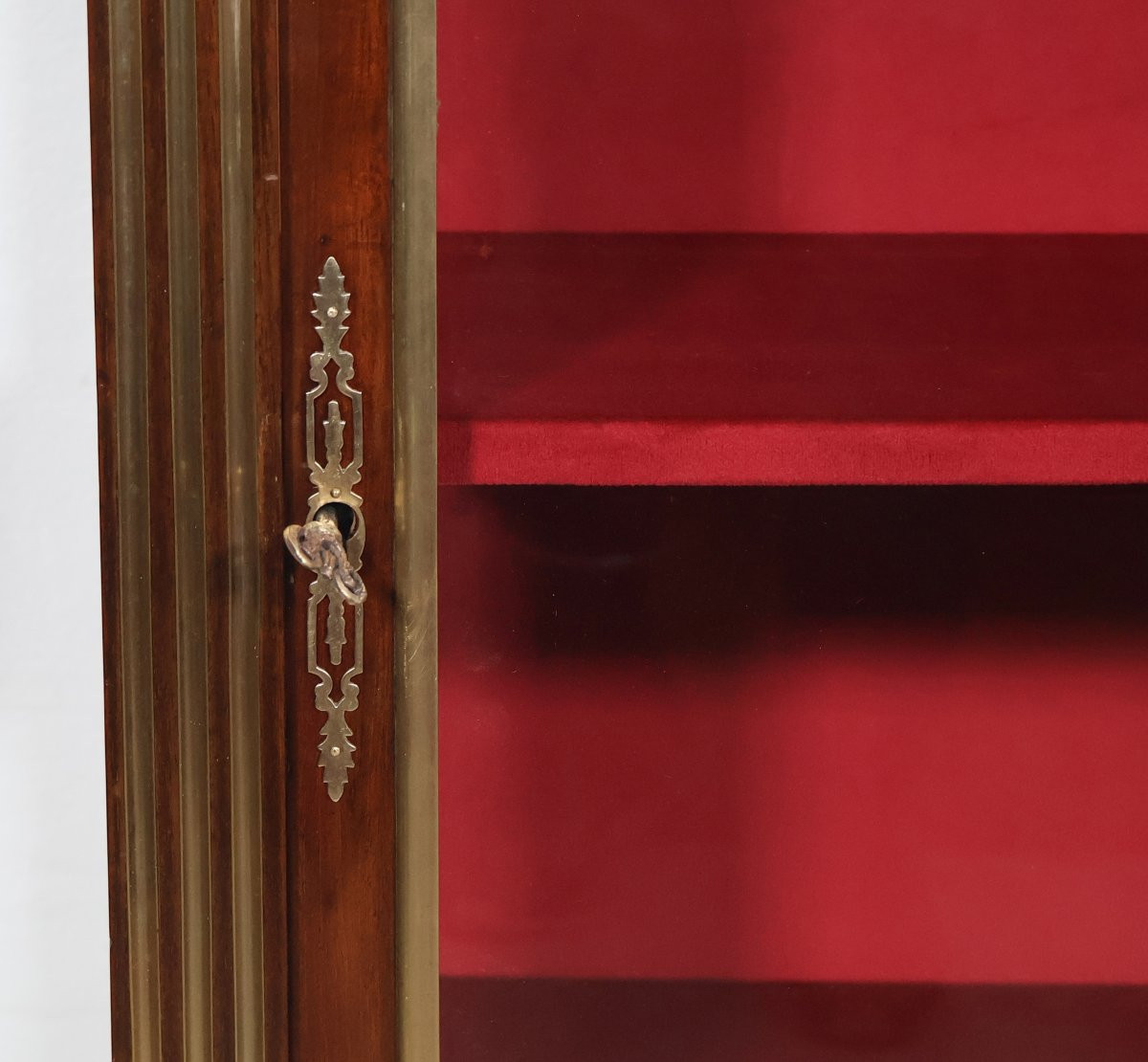 Mahogany And Brass Display Cabinet In The Louis XVI Style, Late 19th Century-photo-3