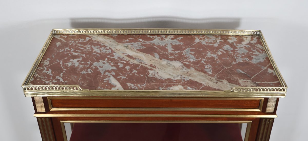 Mahogany And Brass Display Cabinet In The Louis XVI Style, Late 19th Century-photo-4