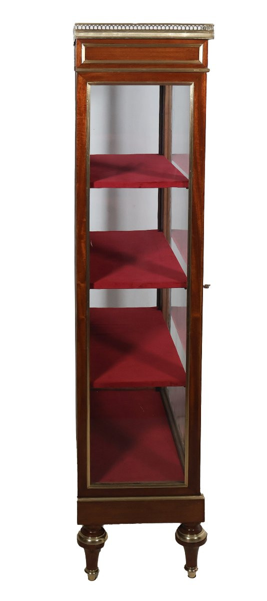 Mahogany And Brass Display Cabinet In The Louis XVI Style, Late 19th Century-photo-5