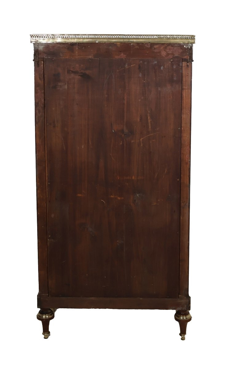 Mahogany And Brass Display Cabinet In The Louis XVI Style, Late 19th Century-photo-7