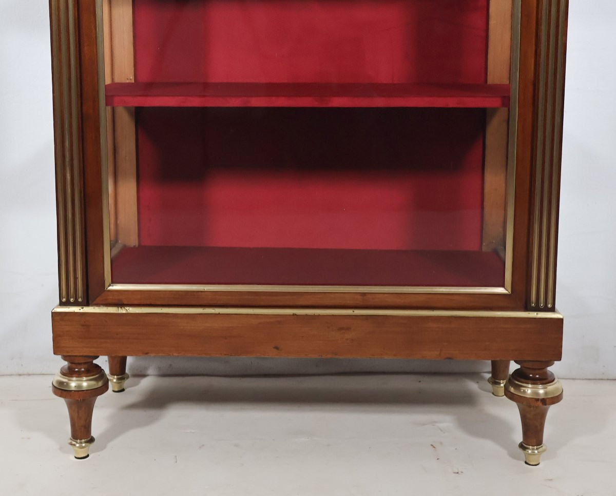 Mahogany And Brass Display Cabinet In The Louis XVI Style, Late 19th Century-photo-8
