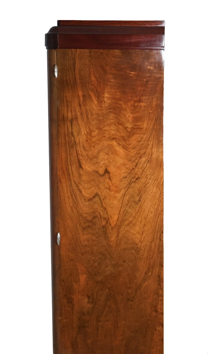 Bibliothèque en noyer Louis Majorelle (1859-1926) époque Art Déco-photo-3