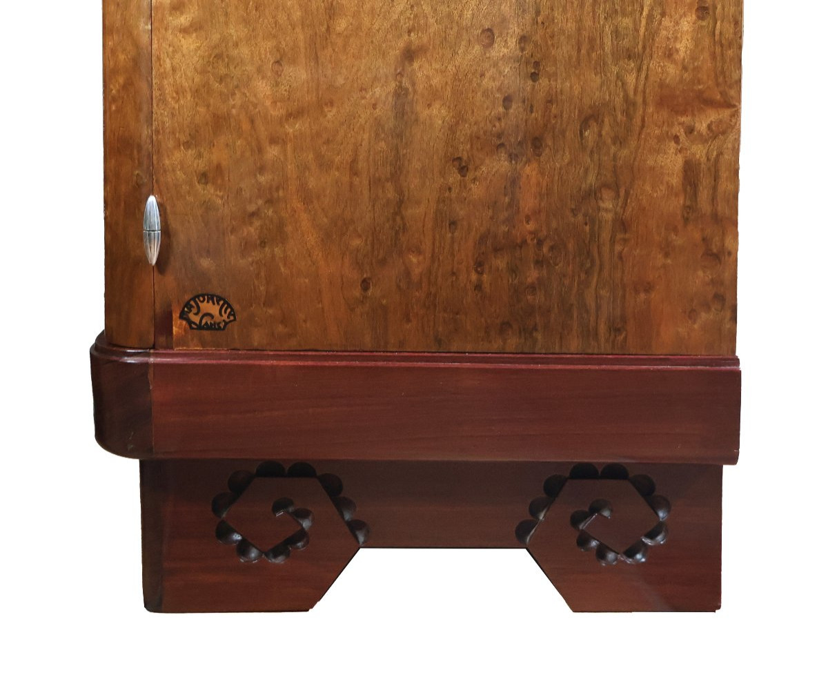 Bibliothèque en noyer Louis Majorelle (1859-1926) époque Art Déco-photo-4