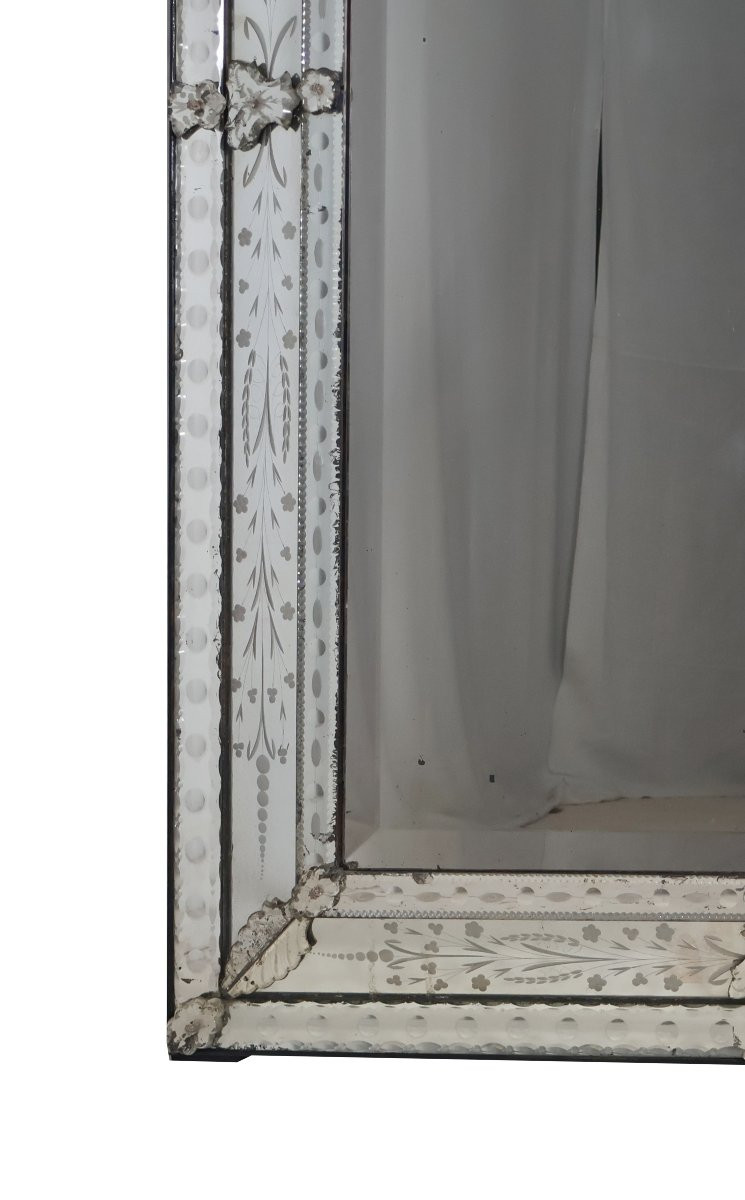 Miroir Vénitien à pareclose époque 1900-photo-3