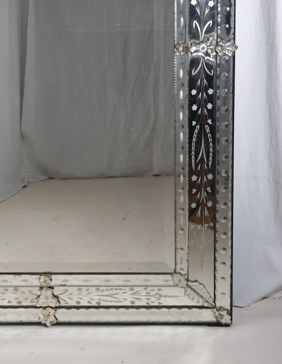 Miroir Vénitien à pareclose époque 1900-photo-6