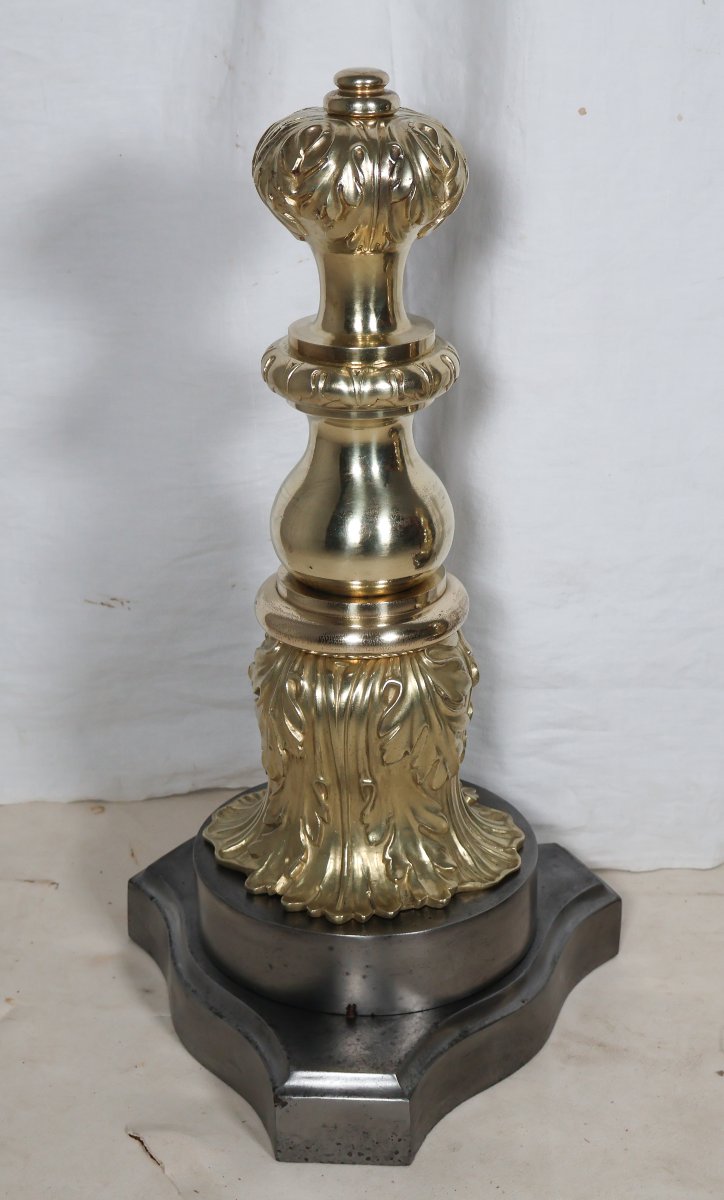 Large Pair Of Gilt Bronze Doorstops From The Napoleon III Period-photo-5