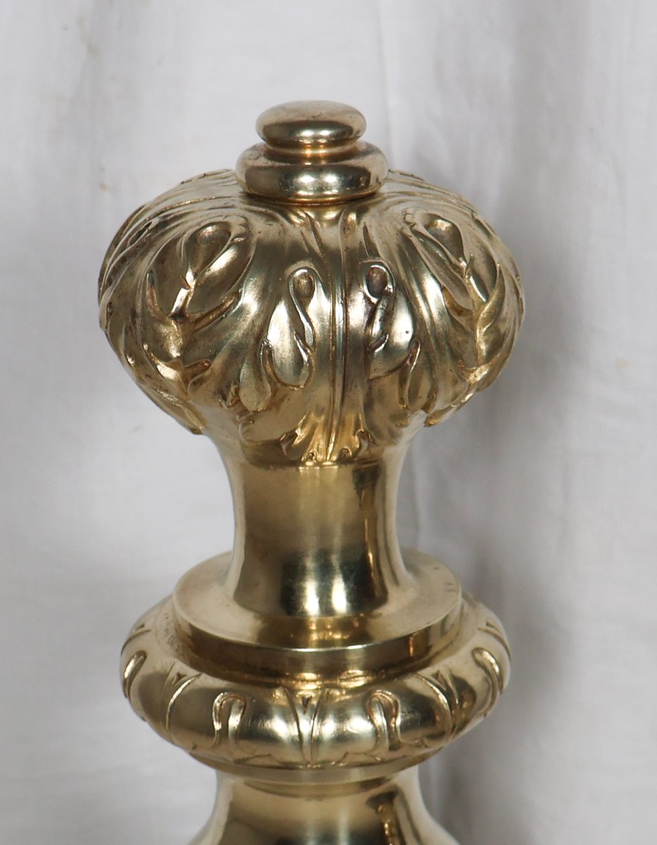 Large Pair Of Gilt Bronze Doorstops From The Napoleon III Period-photo-7