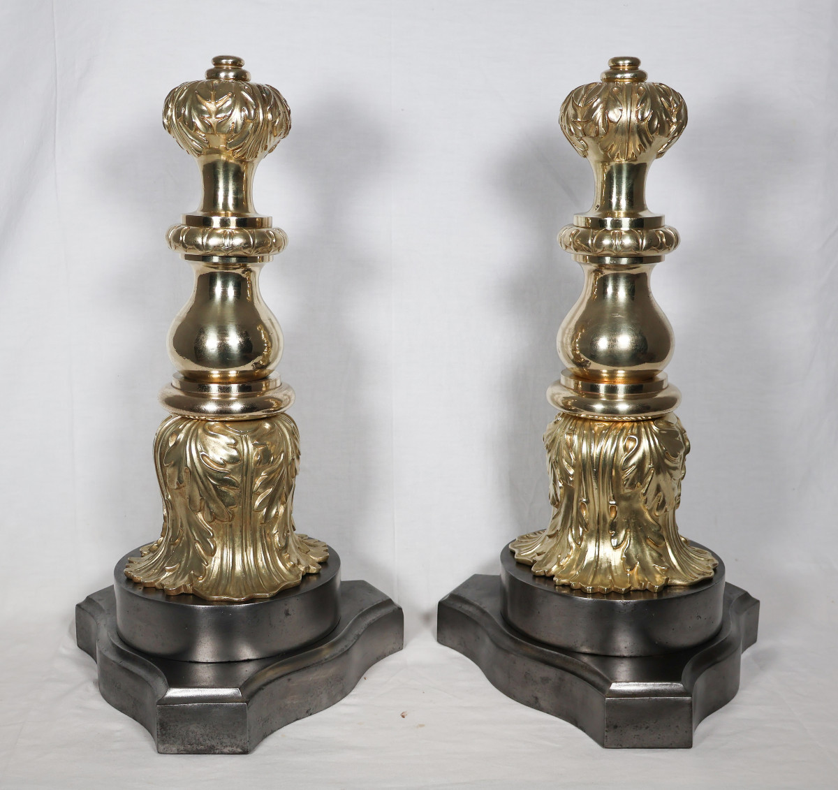 Large Pair Of Gilt Bronze Doorstops From The Napoleon III Period