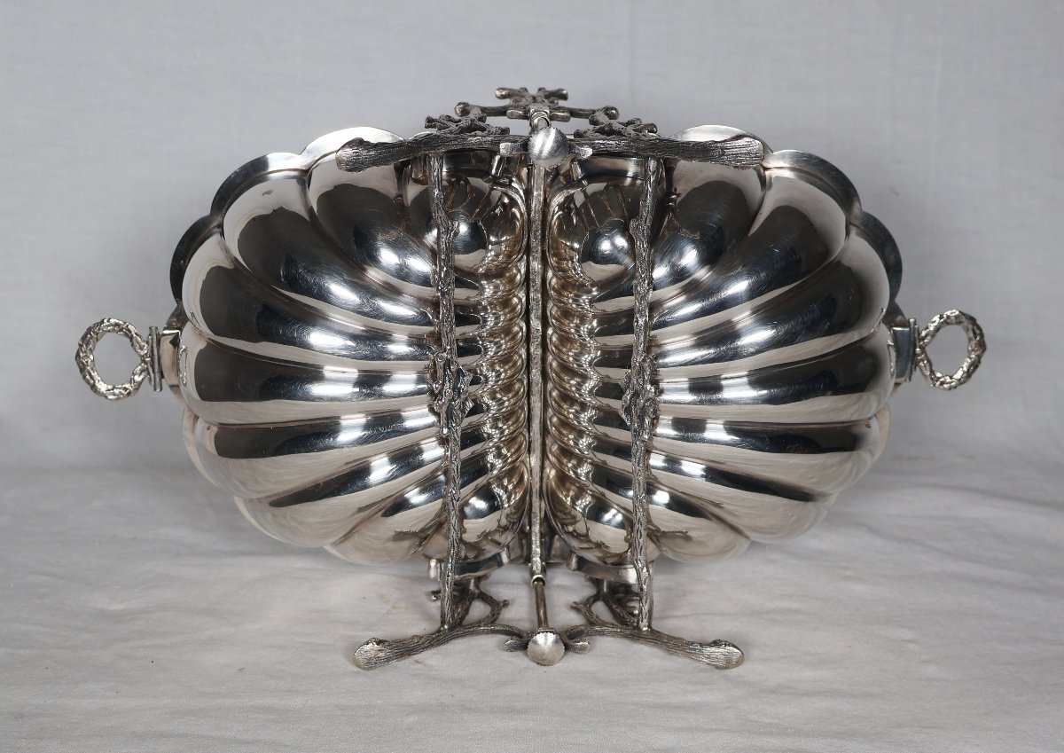 Victorian-era Silver-plated Metal Biscuit Tin -photo-3