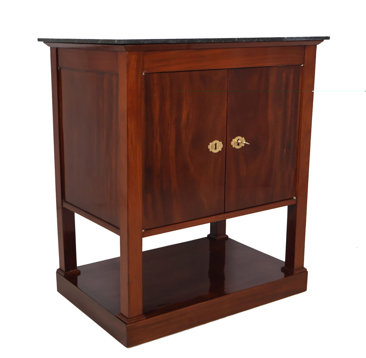A Mahogany Writing Desk And Occasional Table From The Empire Period.-photo-4