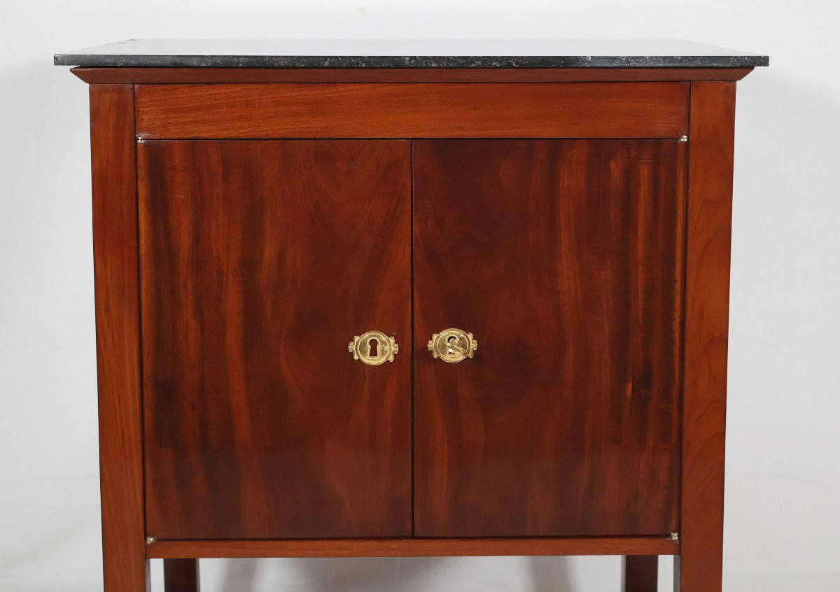 A Mahogany Writing Desk And Occasional Table From The Empire Period.-photo-3