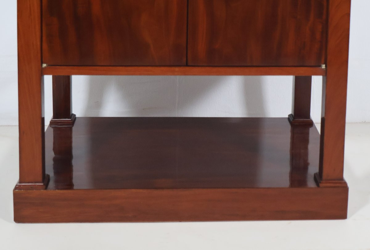 A Mahogany Writing Desk And Occasional Table From The Empire Period.-photo-4