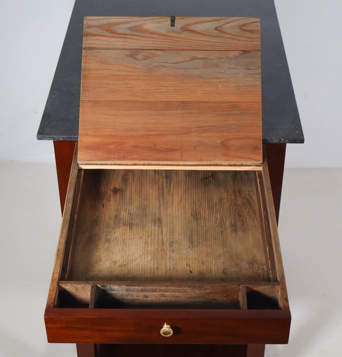 A Mahogany Writing Desk And Occasional Table From The Empire Period.-photo-5
