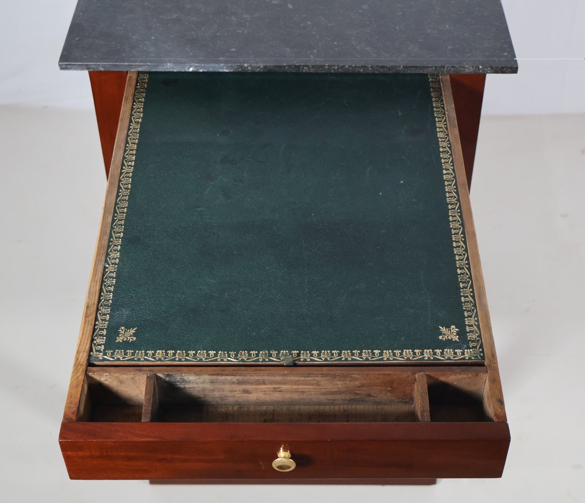 A Mahogany Writing Desk And Occasional Table From The Empire Period.-photo-7