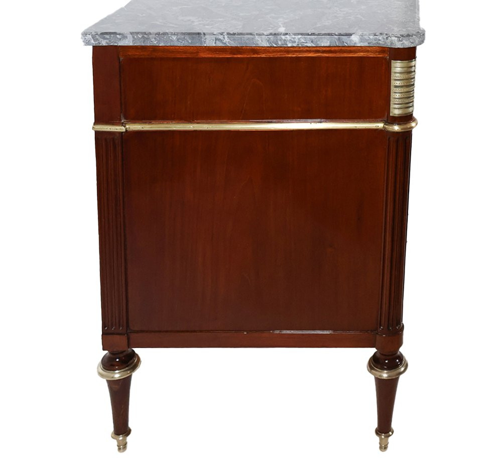 Louis XVI Period Mahogany Commode By F. Schey-photo-2