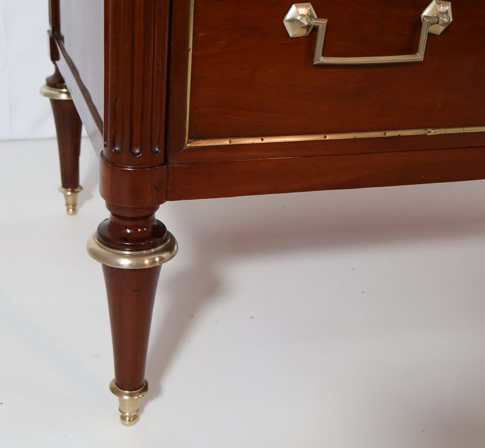 Louis XVI Period Mahogany Commode By F. Schey-photo-5