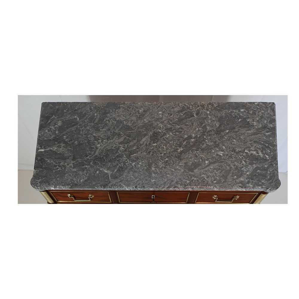 Louis XVI Period Mahogany Commode By F. Schey-photo-6