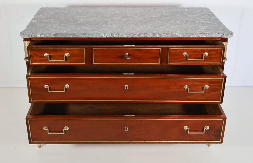 Louis XVI Period Mahogany Commode By F. Schey-photo-7