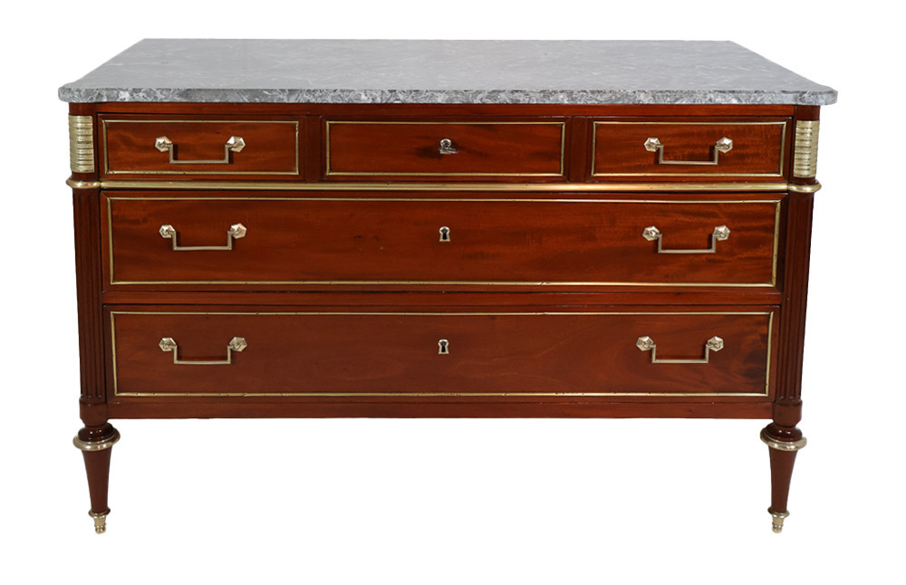 Louis XVI Period Mahogany Commode By F. Schey