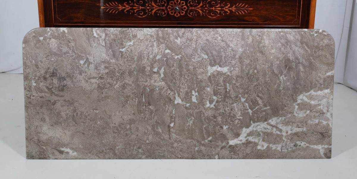 Rosewood And Lemonwood Chest Of Drawers Charles X Period-photo-3