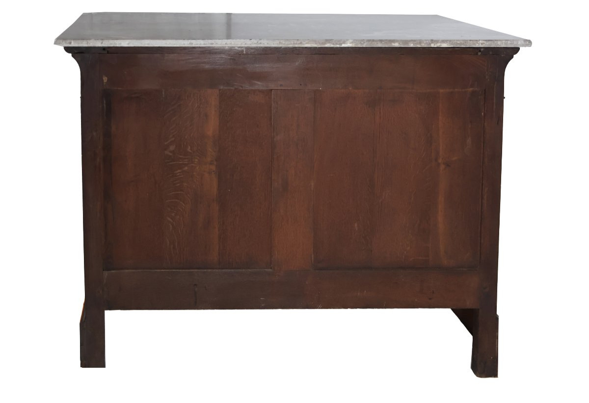 Rosewood And Lemonwood Chest Of Drawers Charles X Period-photo-4