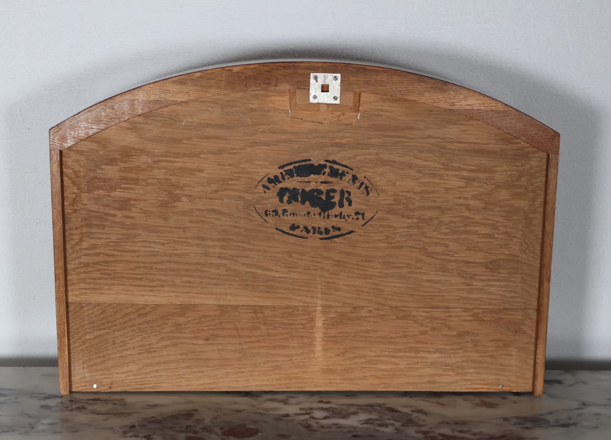 Meuble demi-lune de style Louis XVI fin XIXe siècle -photo-2