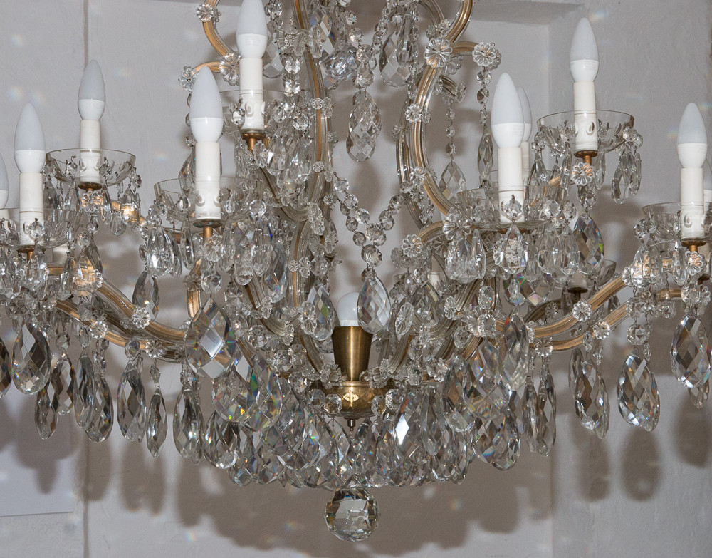 Large Marie-thérèse Bohemian Crystal Chandelier 1920s-photo-3