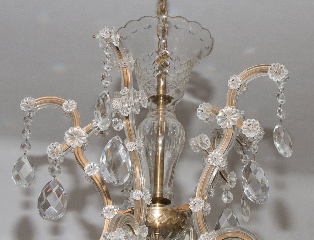 Large Marie-thérèse Bohemian Crystal Chandelier 1920s-photo-3