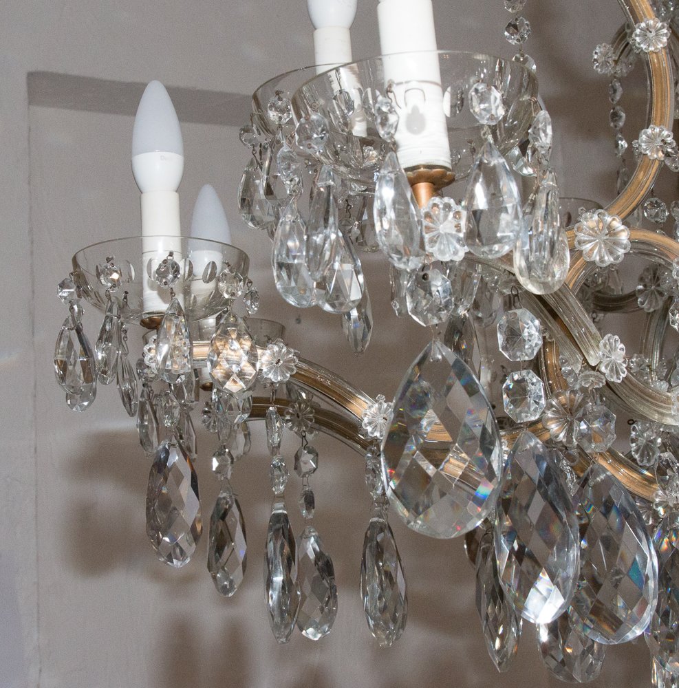 Large Marie-thérèse Bohemian Crystal Chandelier 1920s-photo-6