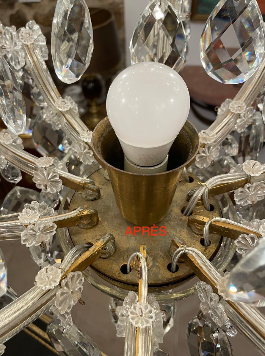 Large Marie-thérèse Bohemian Crystal Chandelier 1920s-photo-8