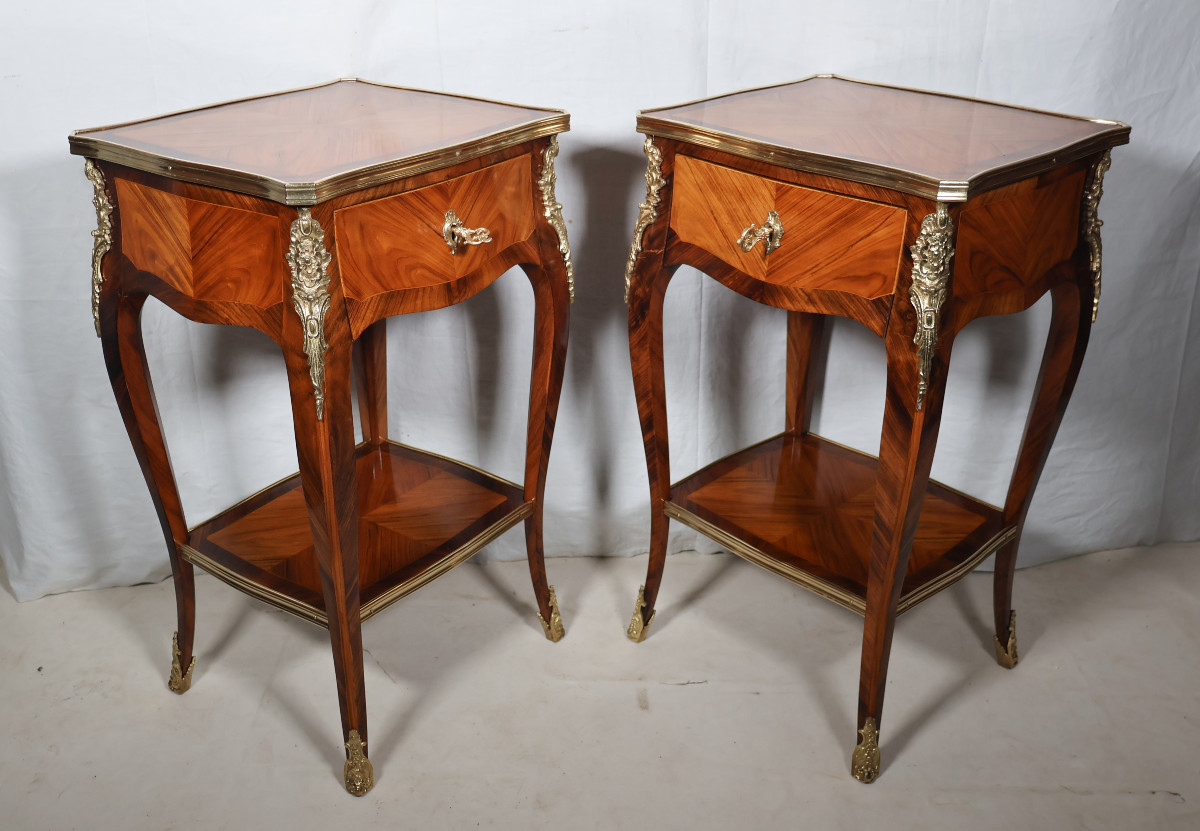 Pair Of Louis XV Style Coffee Tables Mid 20th Century-photo-3